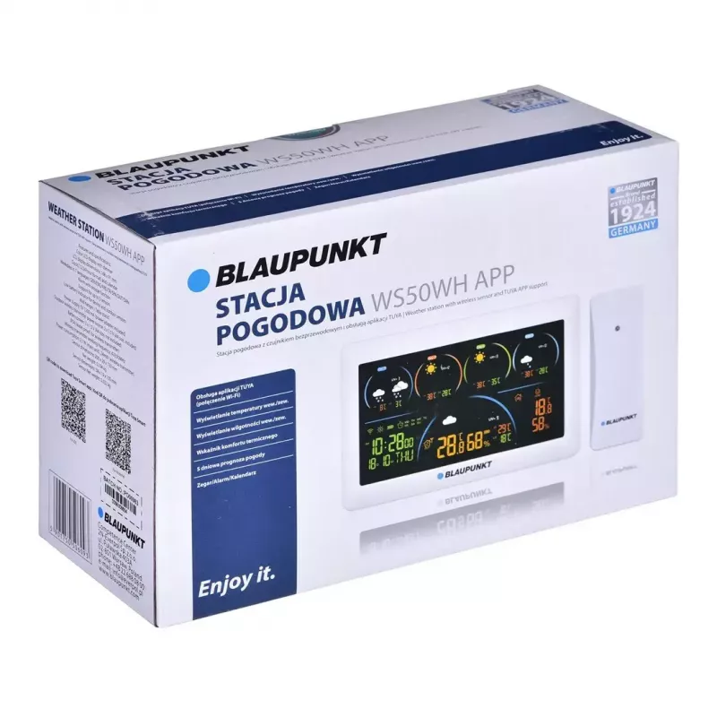 Oro stotelė BLAUPUNKT WS50WH su programėle, belaidžiu patalpų/lauko temperatūros stebėjimu