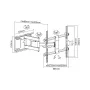 TV sieninis laikiklis Cabletech LEC-UCH0205, skirtas 37–70 colių ekranams, VESA 600x400, apkrova 60 kg, juodas