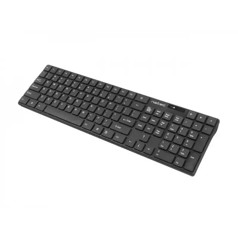 Belaidis klaviatūros ir pelės rinkinys NATEC Stingray NZB-1440 — RF belaidis, pilno dydžio 108 mygtukų QWERTY, JAV anglų, juodas