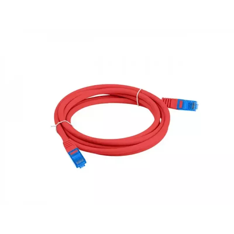 LANBERG RJ-45 Cat6a pataisų kabelis PCF6A-10CC-0100-R, 1 m, S/FTP, CCA, LSZH, raudonas