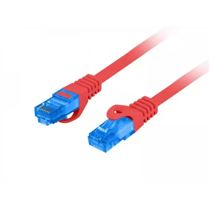 LANBERG RJ-45 Cat6a pataisų kabelis PCF6A-10CC-0100-R, 1 m, S/FTP, CCA, LSZH, raudonas