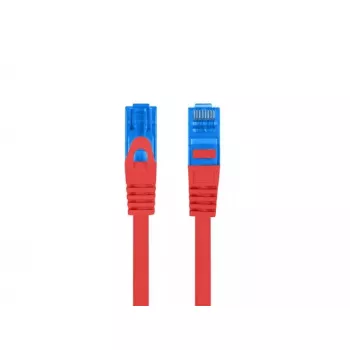 LANBERG RJ-45 Cat6a pataisų kabelis PCF6A-10CC-0100-R, 1 m, S/FTP, CCA, LSZH, raudonas