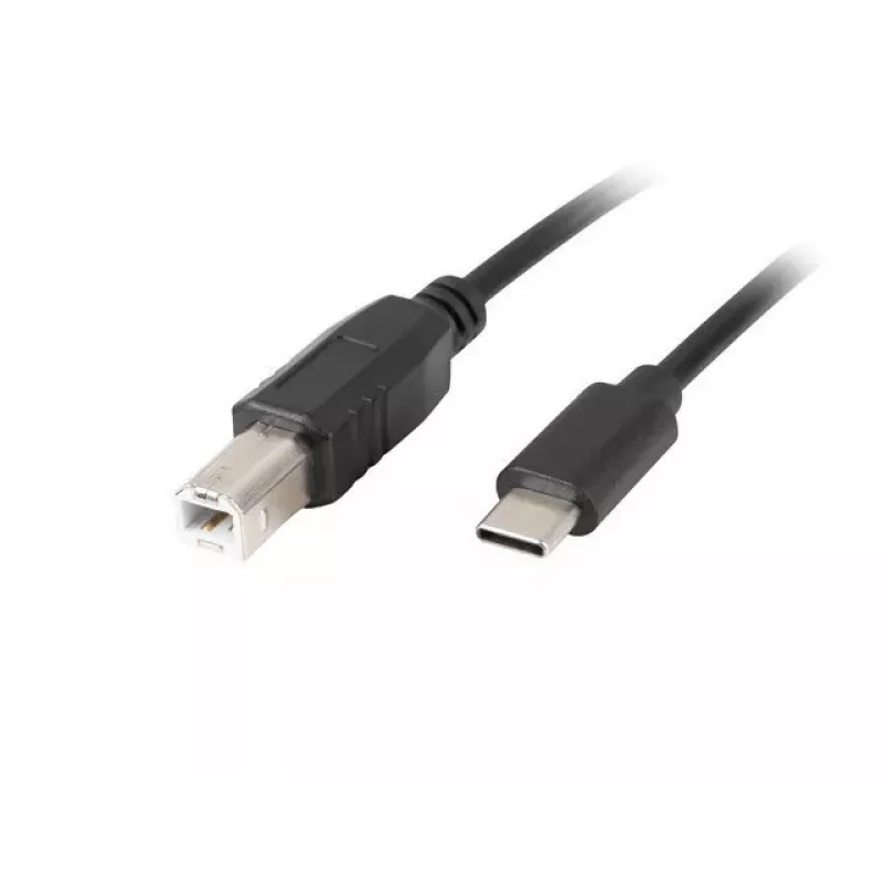 USB 2.0 laidas LANBERG CA-USBA-13CC-0030-BK — USB B į USB C, 3 m, juodas