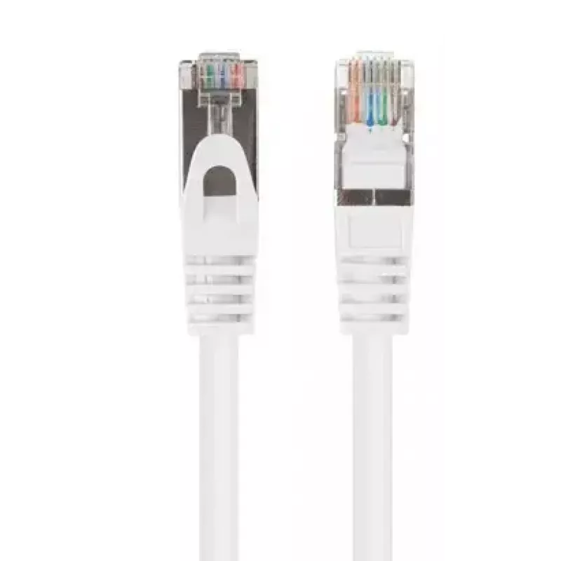 Ethernet komutacinis kabelis LANBERG PCF6-20CC-0100-W Cat6 U/UTP 1 m, CCA laidininkas, 250 MHz, baltas