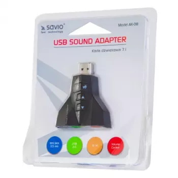 Garso plokštė Savio AK-08 USB 2.0 7.1 sąsaja