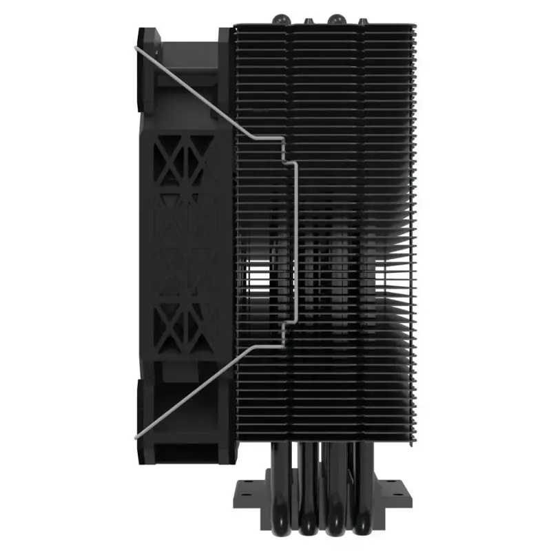 CPU oro aušintuvas SAVIO Vortex X2 Juoda – 120 mm ventiliatorius, 157 mm aukštis, PWM, suderinamas su LGA 2066
