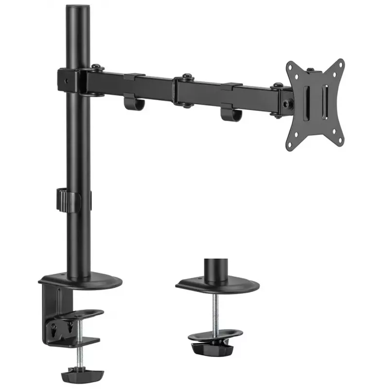 Stalinis monitoriaus laikiklis MACLEAN MC-753N 17–32 colių ekranams, VESA 75x75 / 100x100, maks. 9 kg, pokrypis ±45°, pasukimas ±180°, reguliuojamas aukštis