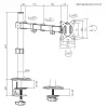 Stalinis monitoriaus laikiklis MACLEAN MC-753N 17–32 colių ekranams, VESA 75x75 / 100x100, maks. 9 kg, pokrypis ±45°, pasukimas ±180°, reguliuojamas aukštis