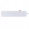 Kištukinis lizdas MACLEAN MCE393 W — 4 lizdai + 3×USB, 110–240V, 2,1A USB, 2500W, 3 m, baltas