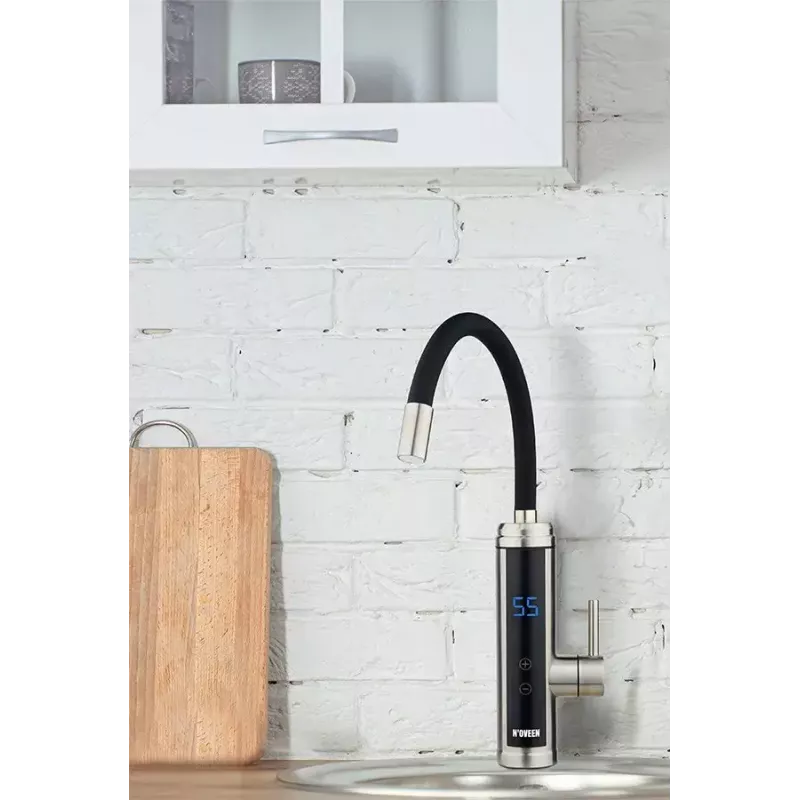 Momentinis vandens šildytuvas NOVEEN IWH955 5,5 kW 220–240 V, kompaktiškas stalviršinis, 2,5 l/min, IPX4