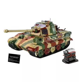 Statybinis žaislinis tankas Cobi Tiger II King Tiger masteliu 1:12 modelis
