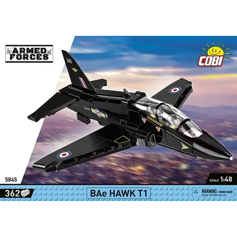 Konstruktorius Cobi BAe Hawk T1 modelio rinkinys 5845 detalės, Cobi