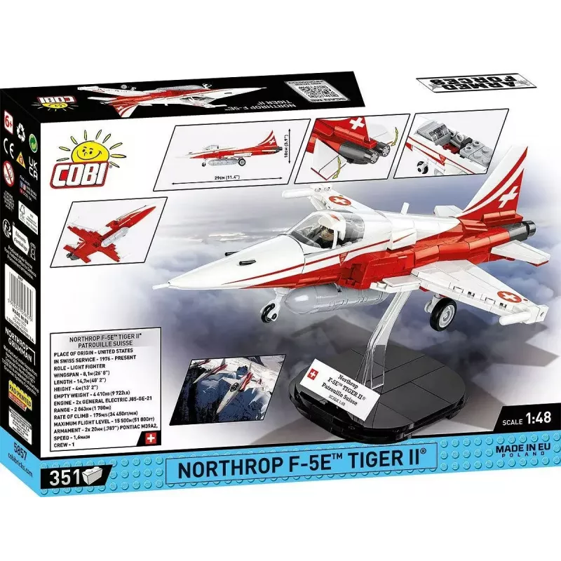 Konstrukcinis žaislas Cobi Northrop F-5E Tiger II modelis 5857 kaladėlių rinkinys