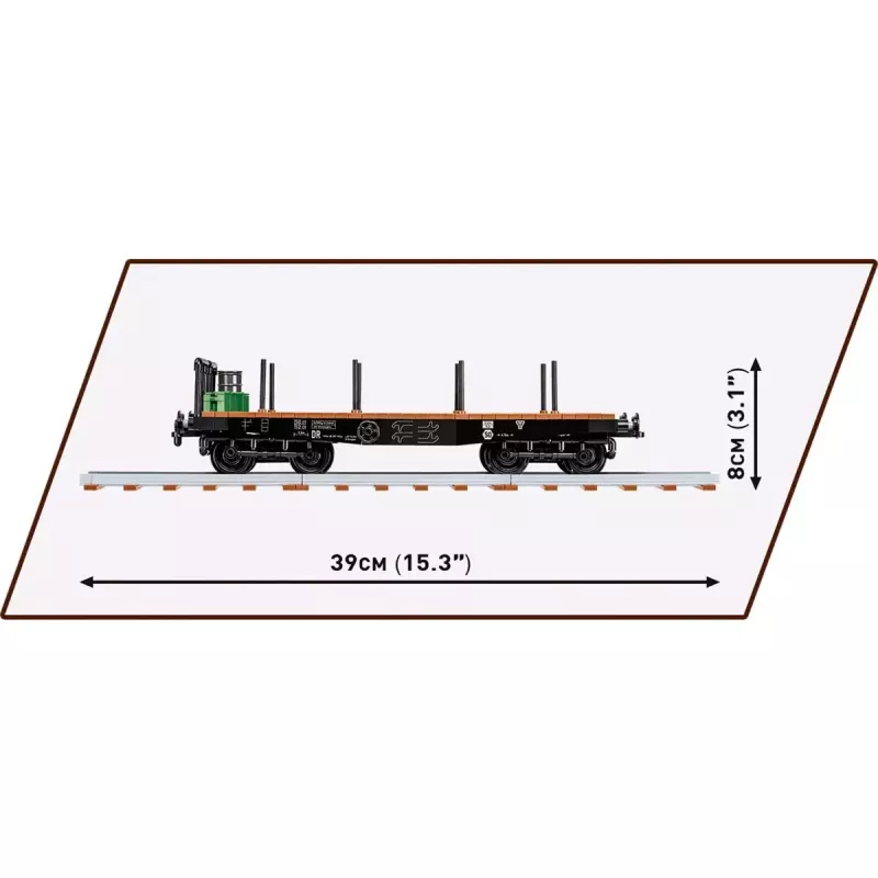 Konstrukcinis žaislas Cobi sunkiasvorio platforminio sunkvežimio modelis COBI-6284, mastelis 1:35
