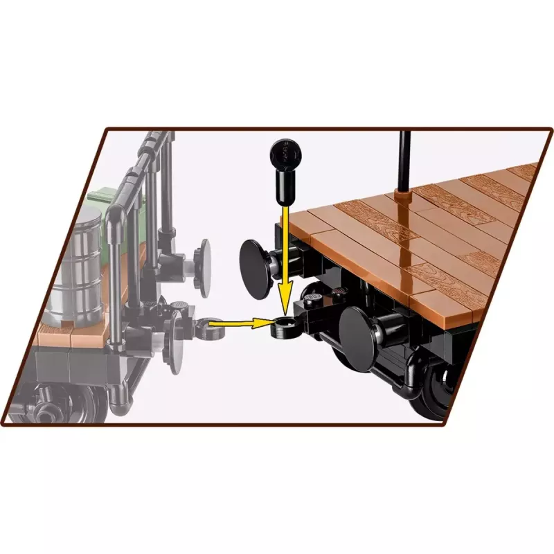 Konstrukcinis žaislas Cobi sunkiasvorio platforminio sunkvežimio modelis COBI-6284, mastelis 1:35