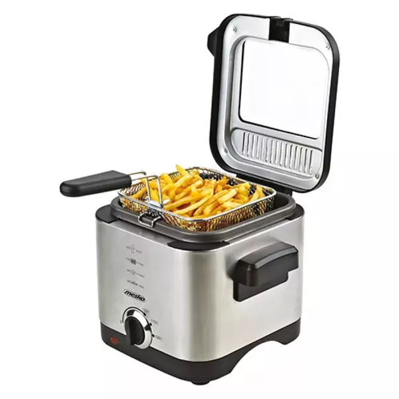 Gilioji gruzdintuvė Mesko Home MS 4910 Viena 1,5 l 900 W Juoda Satino plienas