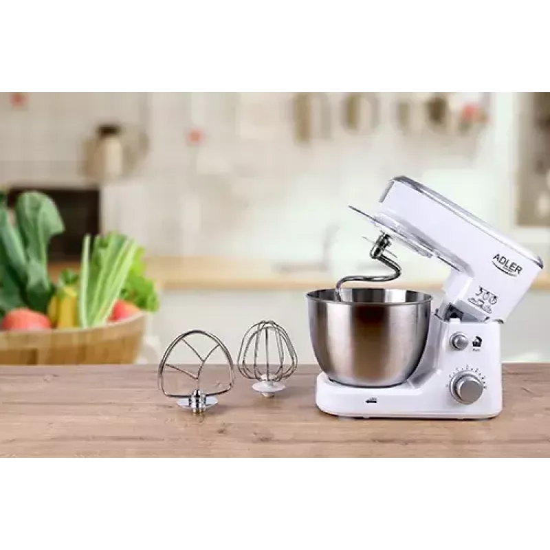 Maisto smulkintuvas Adler AD 4216, 500 W, 4 L nerūdijančio plieno dubuo, baltas