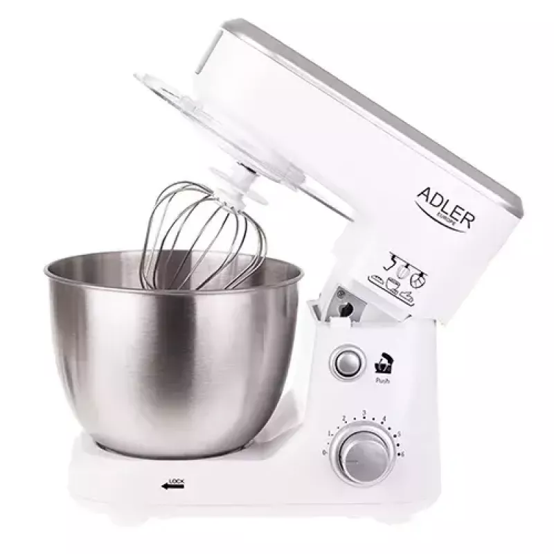Maisto smulkintuvas Adler AD 4216, 500 W, 4 L nerūdijančio plieno dubuo, baltas