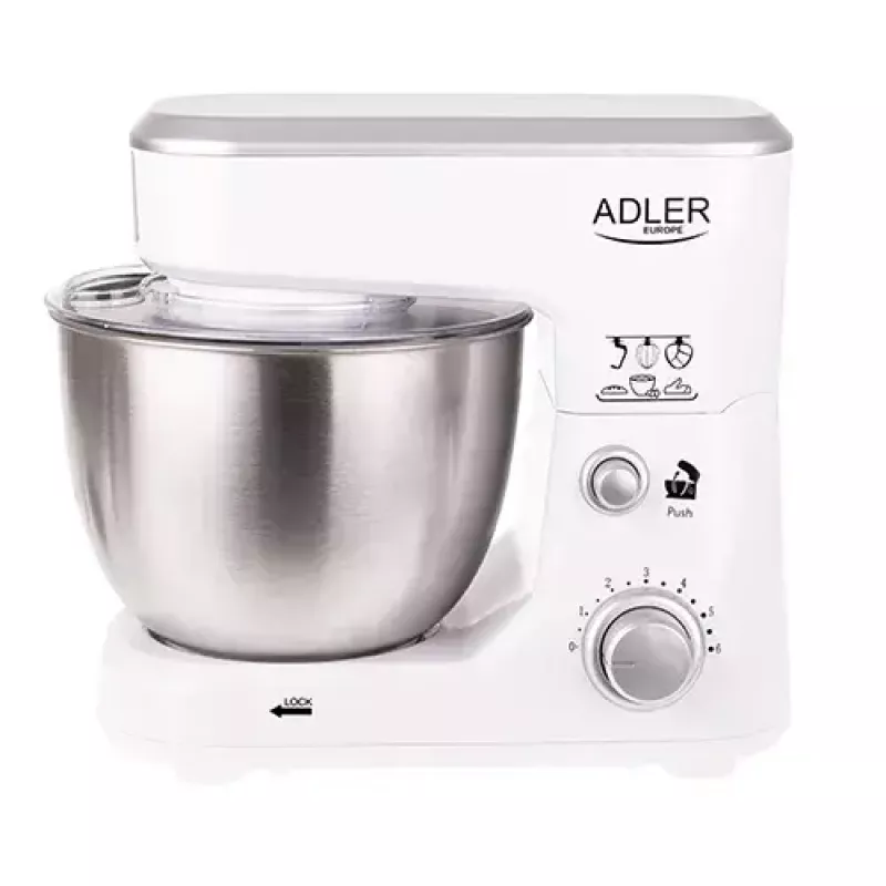 Maisto smulkintuvas Adler AD 4216, 500 W, 4 L nerūdijančio plieno dubuo, baltas