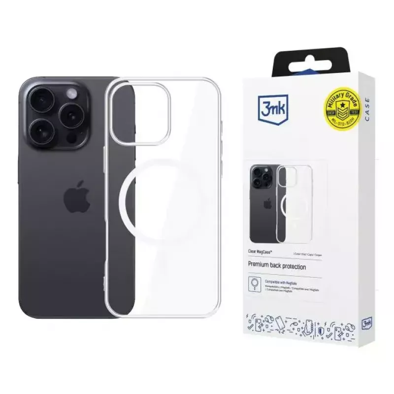 Dėklas 3MK Clear MagCase pro skirtas Apple iPhone 16 Pro permatomas