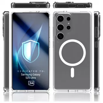 Apsauginis telefono dėklas 3MK Armor MagCase, skirtas Samsung Galaxy S25 Ultra – patvarus, lengvas, suderinamas su magnetiniais priedais