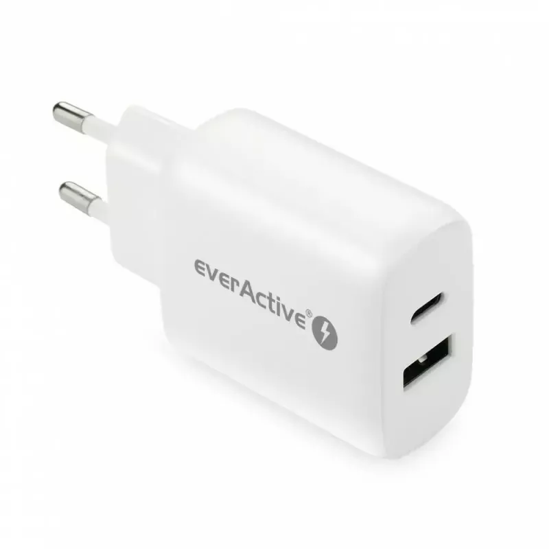 USB-C įkroviklis everActive SC-370Q 25W QC3.0 USB greitasis įkrovimas