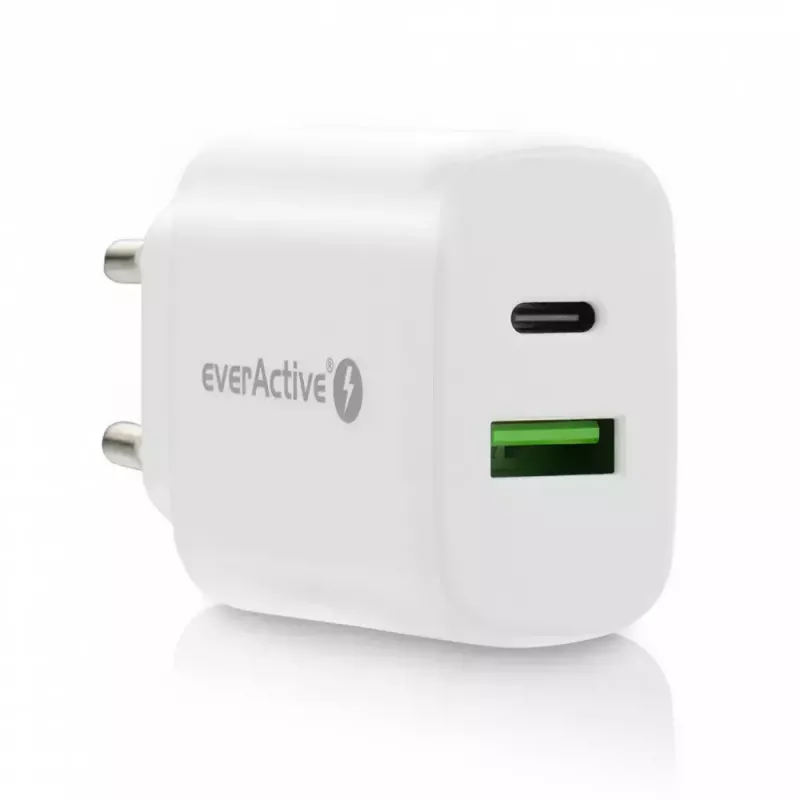 USB-C įkroviklis everActive SC-370Q 25W QC3.0 USB greitasis įkrovimas