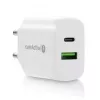 USB-C įkroviklis everActive SC-370Q 25W QC3.0 USB greitasis įkrovimas