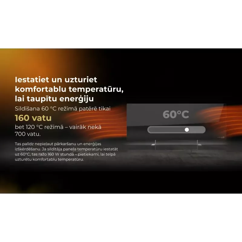 AENO Premium Eco Smart Heater AGH0005S infraraudonųjų spindulių elektrinis šildytuvas, pilka