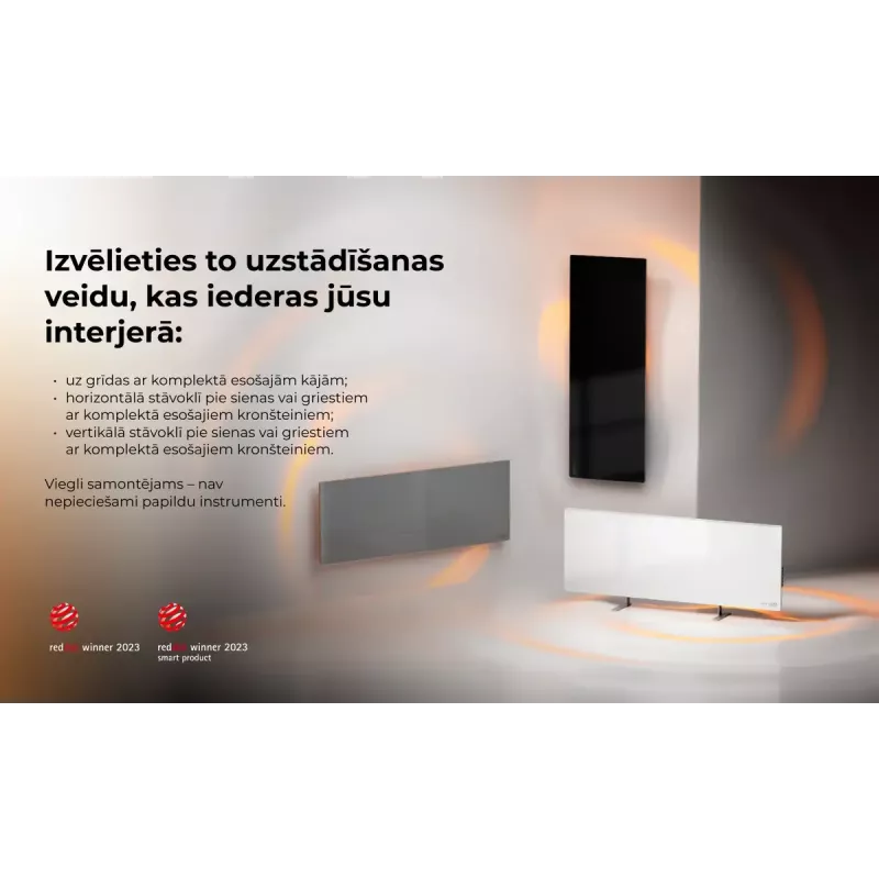 AENO Premium Eco Smart Heater AGH0005S infraraudonųjų spindulių elektrinis šildytuvas, pilka