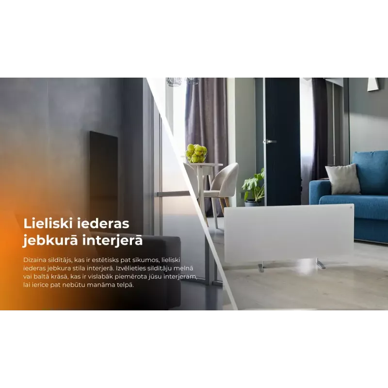 AENO Premium Eco Smart Heater AGH0005S infraraudonųjų spindulių elektrinis šildytuvas, pilka