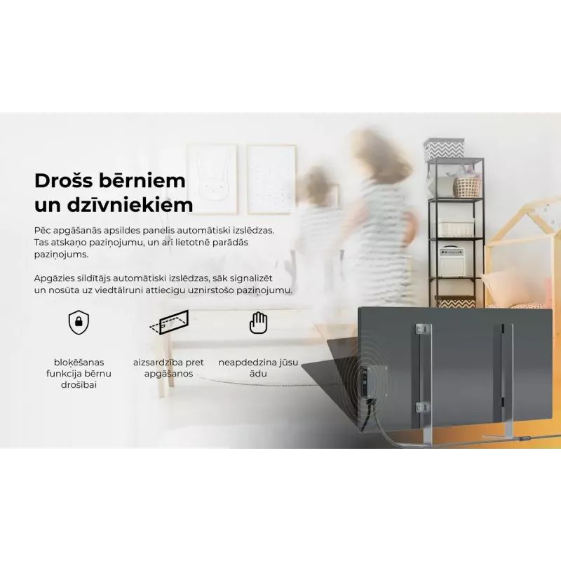 AENO Premium Eco Smart Heater AGH0005S infraraudonųjų spindulių elektrinis šildytuvas, pilka