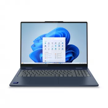 Lenovo IdeaPad 5 2-in-1 16IAL10 Intel Core Ultra 7 255U Hibridinis (2-in-1) 40,6 cm (16 colių) Jutiklinis ekranas WUXGA 32 GB LPDDR5x-SDRAM 1 TB SSD Wi-Fi 6 (802.11ax) Windows 11 Home Anglų Mėlyna