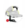 Žaidimų kėdė Huzaro FORCE 4.7 RGB White — paminkštinta medžiaginė sėdynė, maks. apkrova 140 kg, reguliuojamas aukštis 43–53 cm, pasvirimas 90–140°