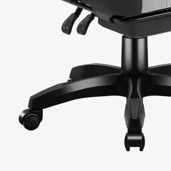 Žaidimų kėdė Huzaro Force 3.7 Pilka — ergonomiškas žaidimų krėslas, reguliuojamas aukštis 107,5–116,5 cm, sėdynės plotis 47 cm