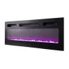 TV spintelė Cama Meble EVA su elektriniu židiniu 180x40x52 cm grafitas/blizgus grafitas