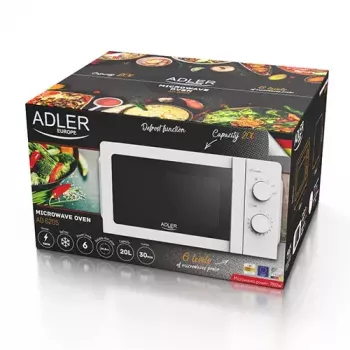 Solo mikrobangų krosnelė Adler AD 6205, 700 W, 20 L