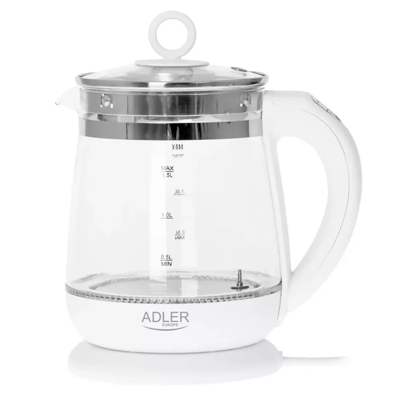 Elektrinis virdulys Adler AD 1299 1,5 l 1850 W Baltas