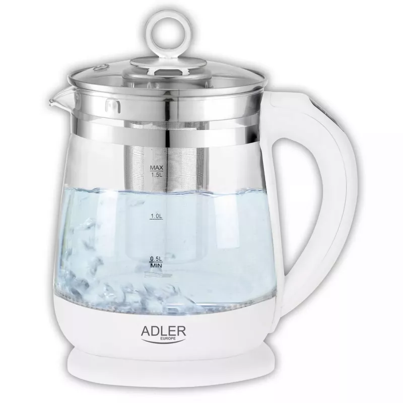 Elektrinis virdulys Adler AD 1299 1,5 l 1850 W Baltas