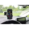 Automobilinio telefono laikiklis IBOX H-9 reguliuojamu kampu universaliai pritaikomas išmaniesiems telefonams, siurbtuko tvirtinimas, juodas, plastikinis