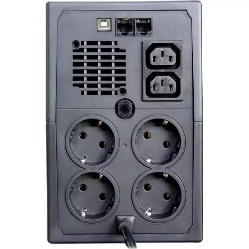 UPS ORVALDI ID1K5CH 1,5 kVA (900 W) linijinės sąveikos, 24 V baterija, LCD, USB, kompaktiškas juodas