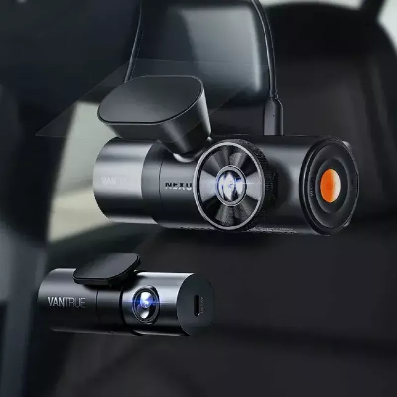 Vaizdo registratorius VANTRUE N4 PRO 3 kanalų, pagrindinė 3840×2160, 165° priekinė, 160° vidaus, GPS, Wi‑Fi, IPS ekranas, MicroSD iki 512GB