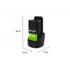 Belaidžio įrankio baterija Green Cell PTBO12V3 — Li‑Ion 3 Ah, matmenys 5,1×4,7×8,6 cm