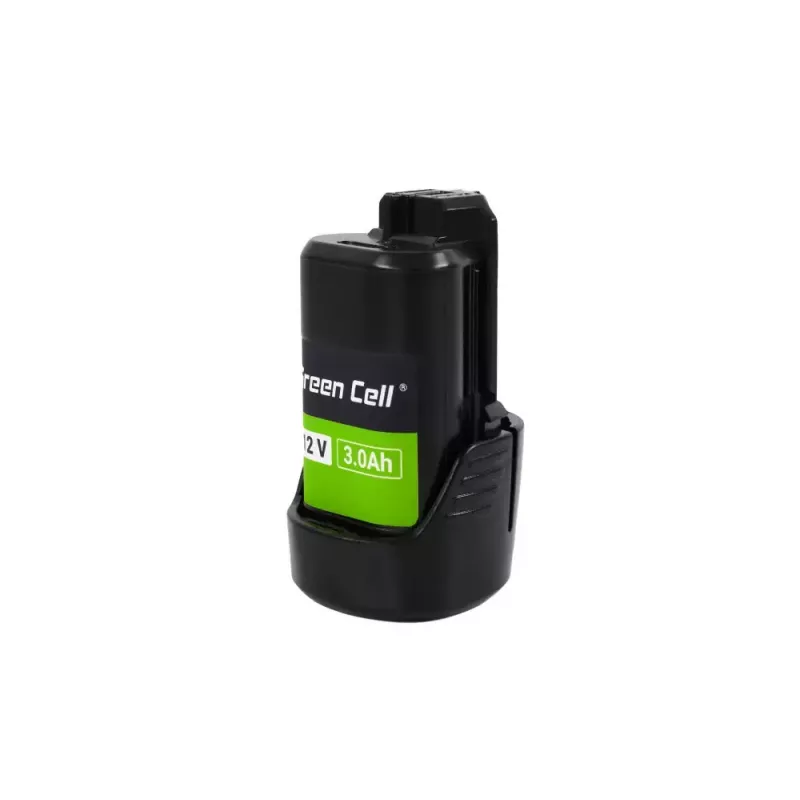 Belaidžio įrankio baterija Green Cell PTBO12V3 — Li‑Ion 3 Ah, matmenys 5,1×4,7×8,6 cm