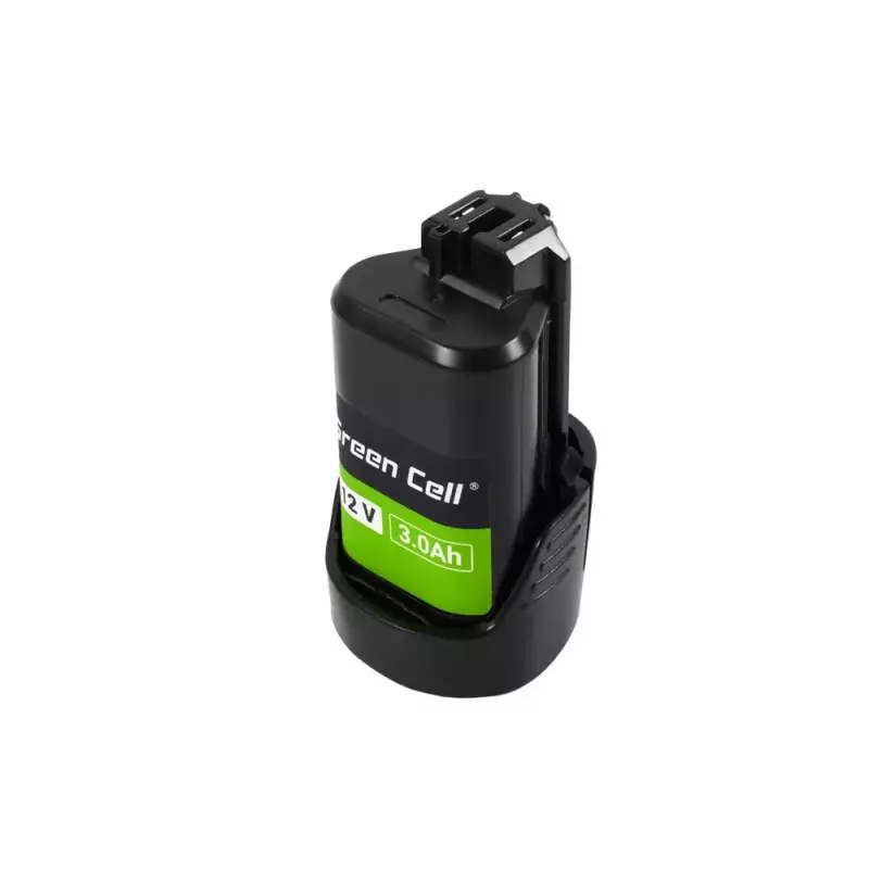 Belaidžio įrankio baterija Green Cell PTBO12V3 — Li‑Ion 3 Ah, matmenys 5,1×4,7×8,6 cm