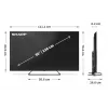 Sharp 50HP6265E televizorius 127 cm (50 colių) 4K Ultra HD išmanusis televizorius Wi-Fi juodas