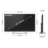 Sharp 55HP6265E TV 139.7 cm (55 colių) 4K Ultra HD išmanusis televizorius Wi-Fi juoda