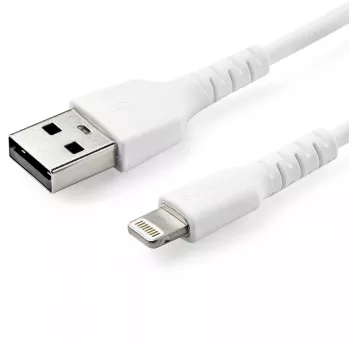 StarTech.com 0,9 m patvarus baltas USB-A į Lightning laidas - tvirtas, grubus, su aramidiniu pluoštu sustiprintas USB A tipo į Lightning įkroviklio / sinchronizavimo maitinimo laidas - Apple MFi sertifikuotas iPad / iPhone 12
