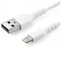 StarTech.com 0,9 m patvarus baltas USB-A į Lightning laidas - tvirtas, grubus, su aramidiniu pluoštu sustiprintas USB A tipo į Lightning įkroviklio / sinchronizavimo maitinimo laidas - Apple MFi sertifikuotas iPad / iPhone 12