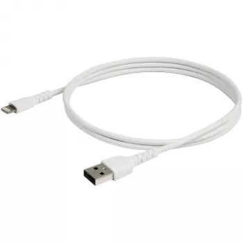 StarTech.com 0,9 m patvarus baltas USB-A į Lightning laidas - tvirtas, grubus, su aramidiniu pluoštu sustiprintas USB A tipo į Lightning įkroviklio / sinchronizavimo maitinimo laidas - Apple MFi sertifikuotas iPad / iPhone 12